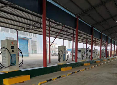 中国虎工新能源充电站120KW双枪直流充电桩60KW直流充电桩